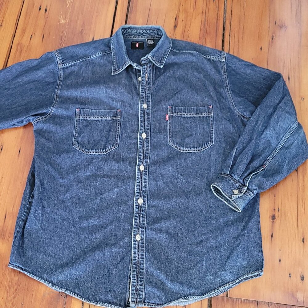 Vintage 90s Levi’s Red Tab Denim Shirt Shacket XL
